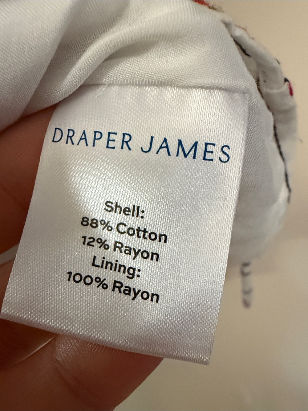Draper James Women’s White Striped Peplum Top with Red Floral Embroidery, size M - Picture 3 of 6